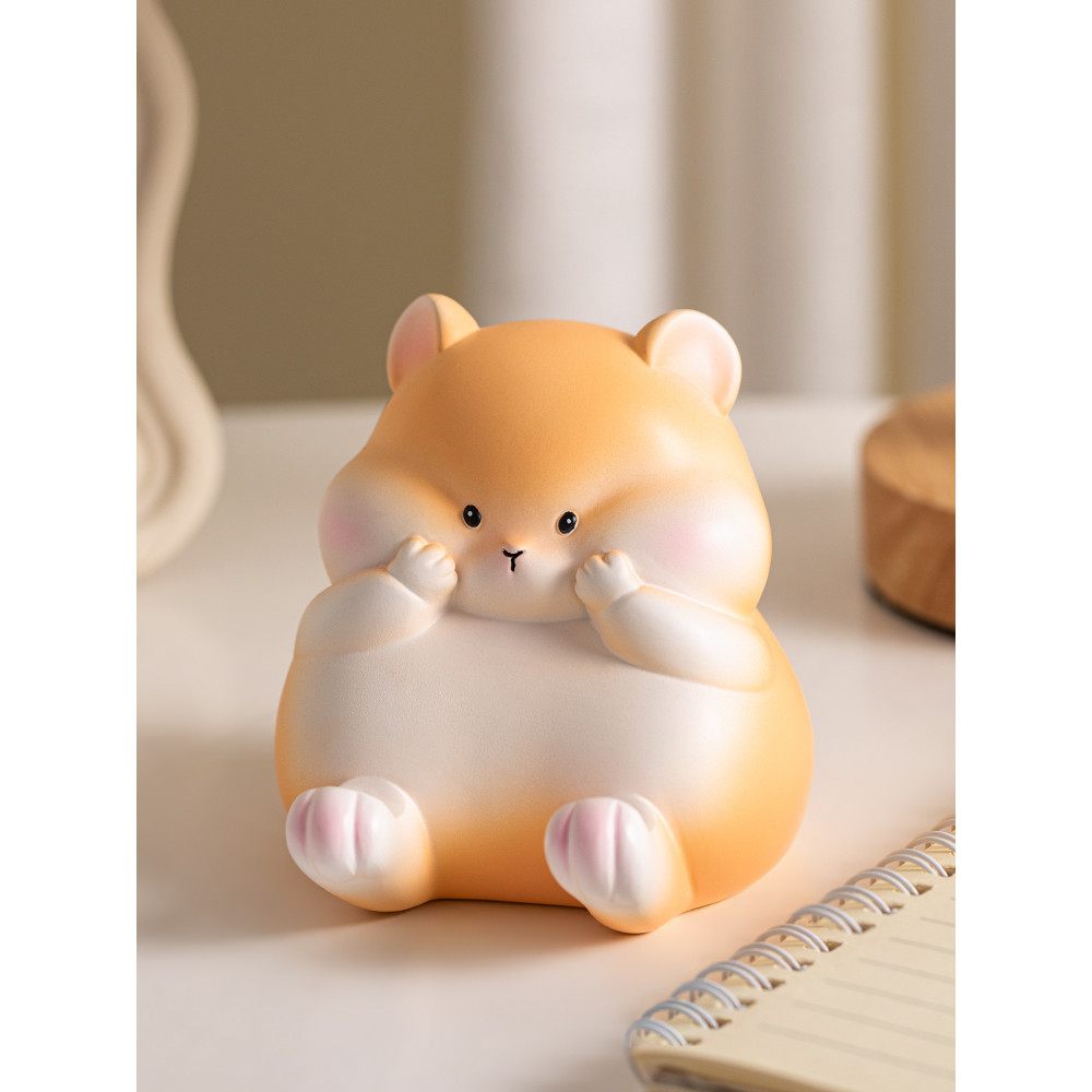 Bonito pequeno Hamster suporte do telefone móvel decoração de mesa escritório Drama doméstico perseguindo ferramenta úti