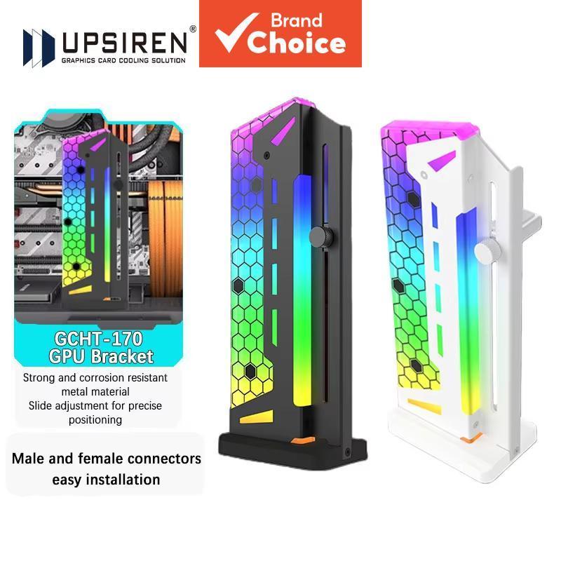 Suporte de Placa Gráfica Vertical RGB para PC com Ajuste Deslizante de Precisão e Material Metálico, Compatível com ATX