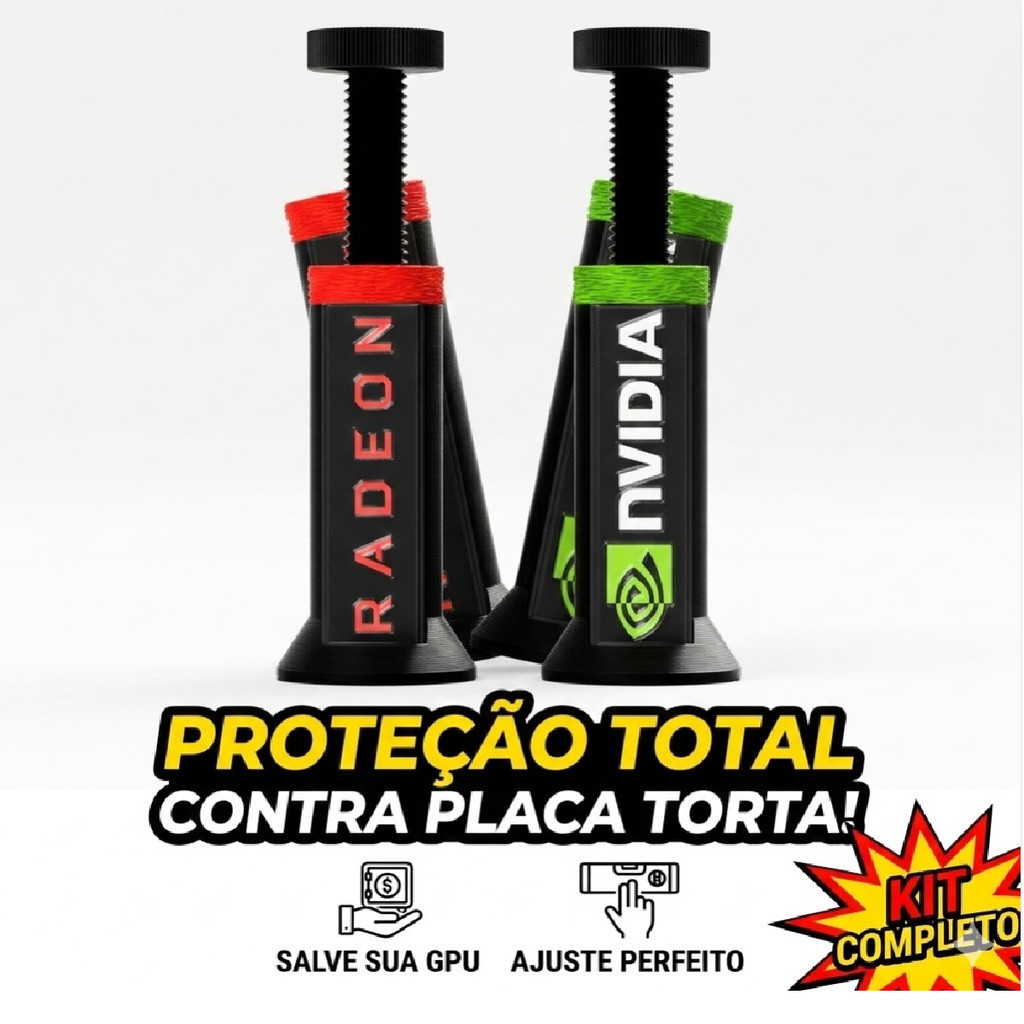 Suporte Ajustável Vertical Para Placa de Video GPU Colorido
