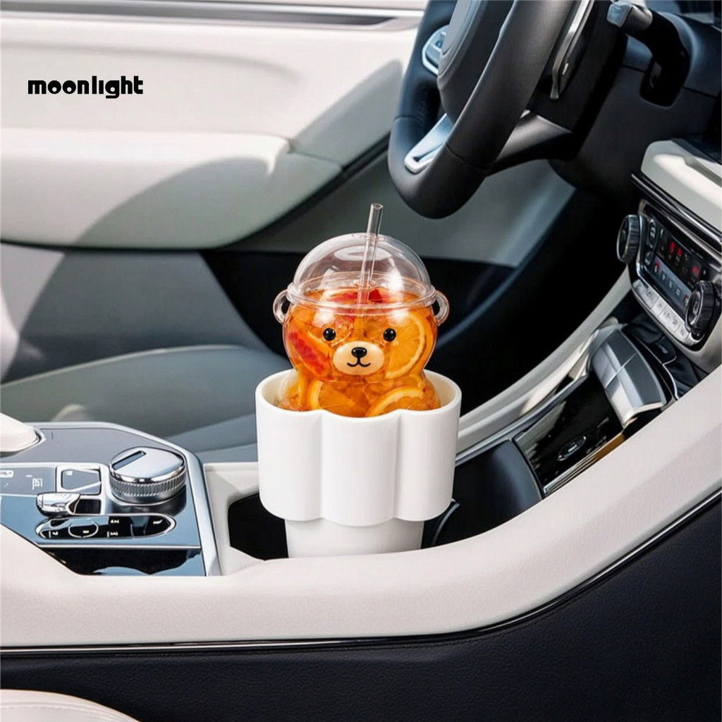 2pcs Heart Shape Car Cup Holder Adapter for Bearista Cups Universal Fit 70-80mm Slots Cute Auto Drink Stand for Coffee P