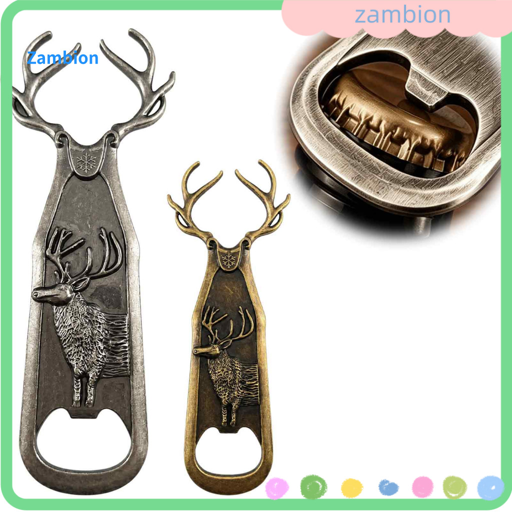 Retro Elk Antler Bottle Opener Forest Style Christmas Souvenirs Heavy Duty Metal Beer Cap Remover Durable Kitchen Home f