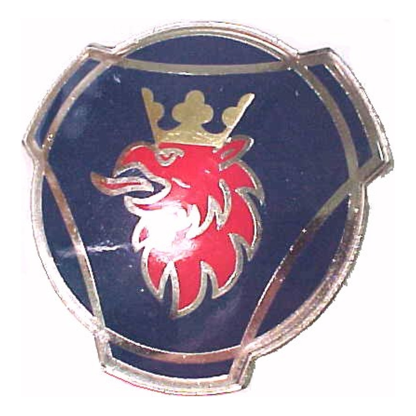 Emblema Capo Metal Com Porca Para Scania Serie 4