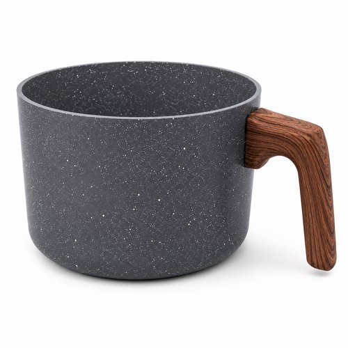 Leiteira Nanoceramica 1500ml Revestimento Antiaderente Alta Durabilidade Design Granito Cozinha Moderna