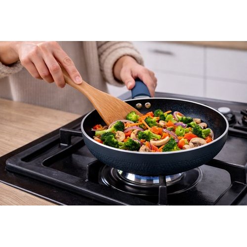 Frigideira Antiaderente Ceramica Tamanho 20cm Material Alumínio Revestimento Azul Duravel