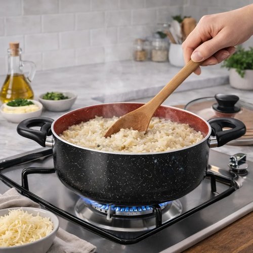 Caçarola Antiaderente 20 Cm Com Tampa Revestimento Cerâmico Durável Fácil Limpeza