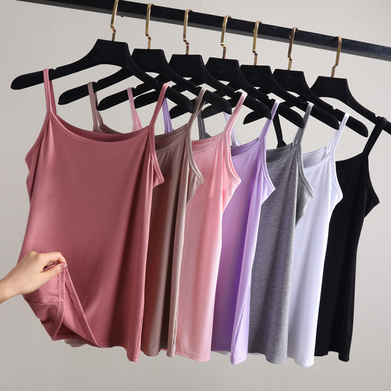 Versão coreana Modal camisola feminina verão All-Match curto fino ajuste fino topo preto branco sem mangas camisa de fun