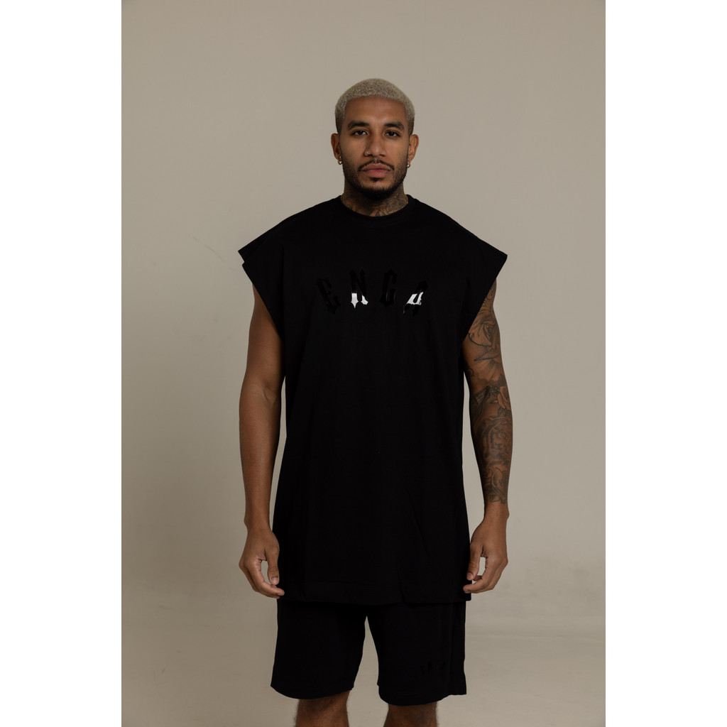 Conjunto Regata Oversized Streetwear All Black