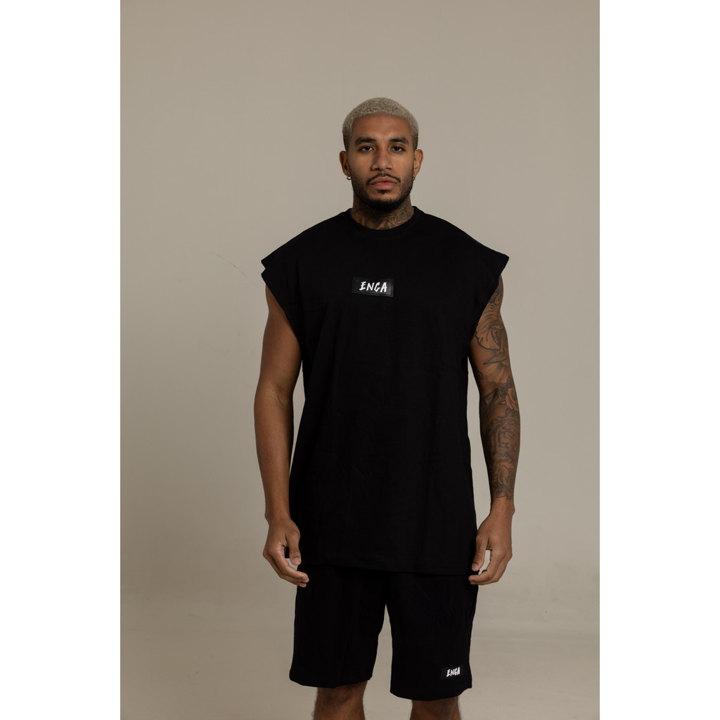 Conjunto Regata Oversized Rubber  Enga All Black Plus Size