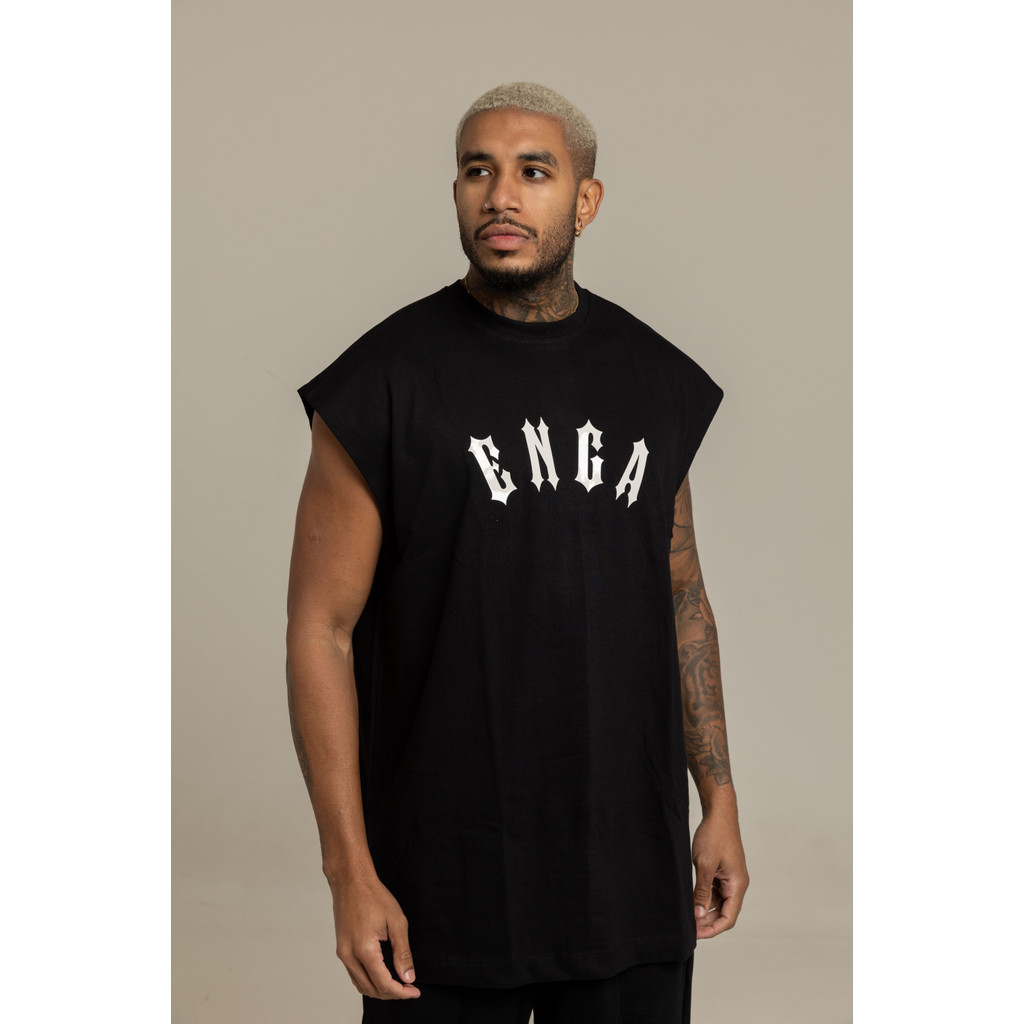 Regata Oversized Streetwear All White Preto Plus Size