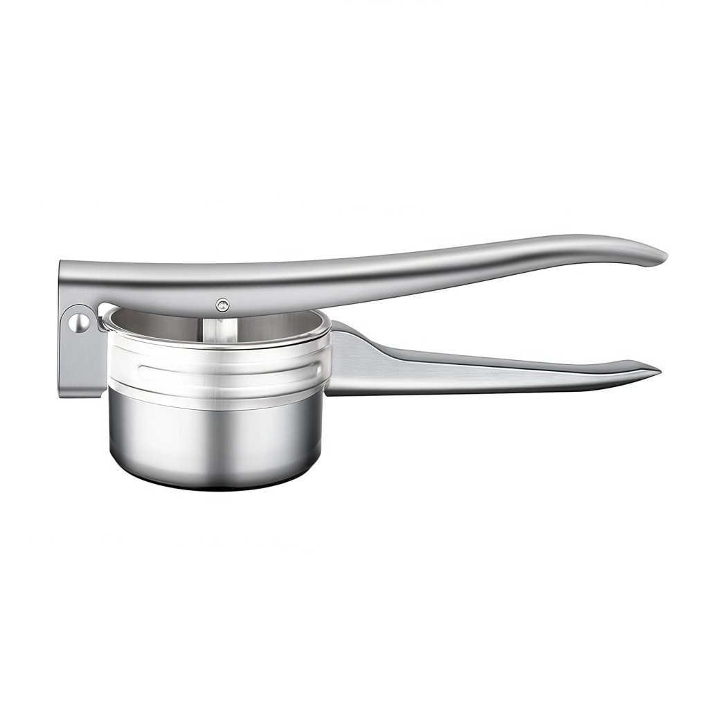 Stainless Steel Potato Ricer with T-handle Garlic Press Multifunctional Kitchen Tool for Mashed Potatoes Juice Easy to U