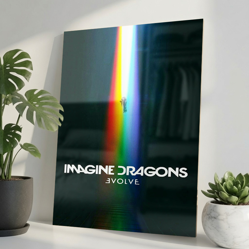 Placa Decorativa Quadro Imagine Dragons, Rock, Musica, presente - 20X28 MDF