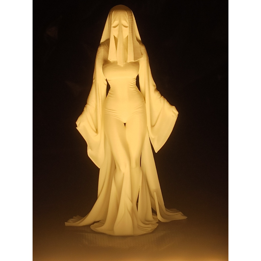 Garota Fantasma Vestido Longo Decorativa 3D 9cm 12cm  Estátua Dark Decoração Terror Halloween