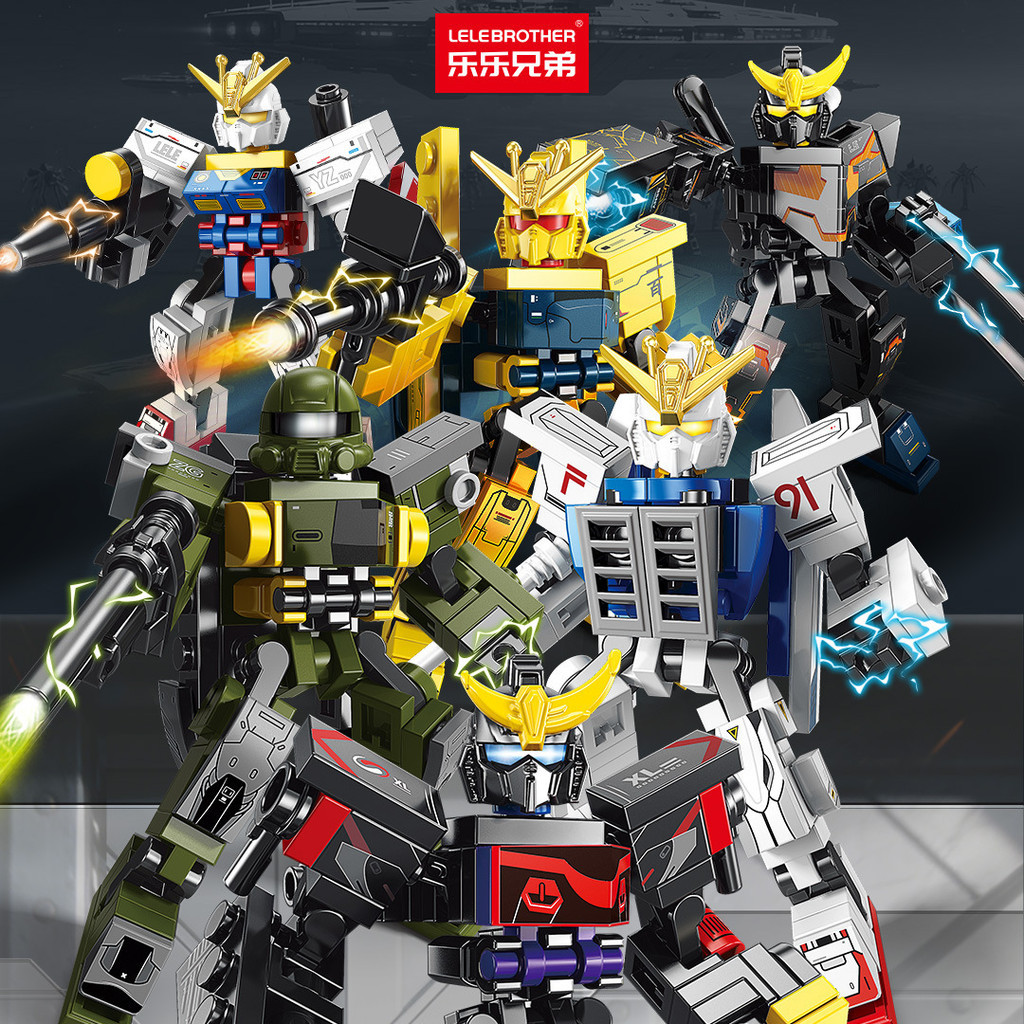 Mech Mobile Warrior Building Block Homem Modelo Quebra-Cabeça Robô De Montagem Infantil