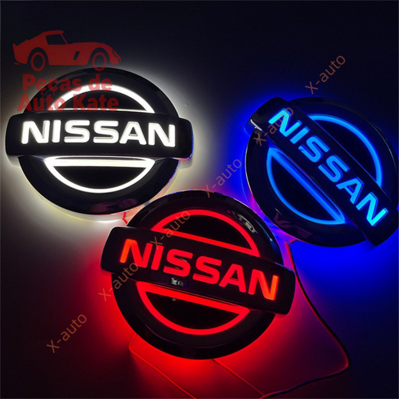 Emblema LED 5D Nissan - Adequado para Frente ou Traseira - Substitui o Logotipo Original do Carro Tiida OADZ