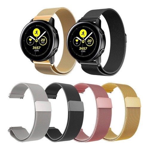 Pulseira Milanese Metal Amazfit Bip Gear S2 Q9 P70 20mm E043 Pulseira P80, P67, P68, Galaxy Watch Active 42mm Sm-r810 Ge