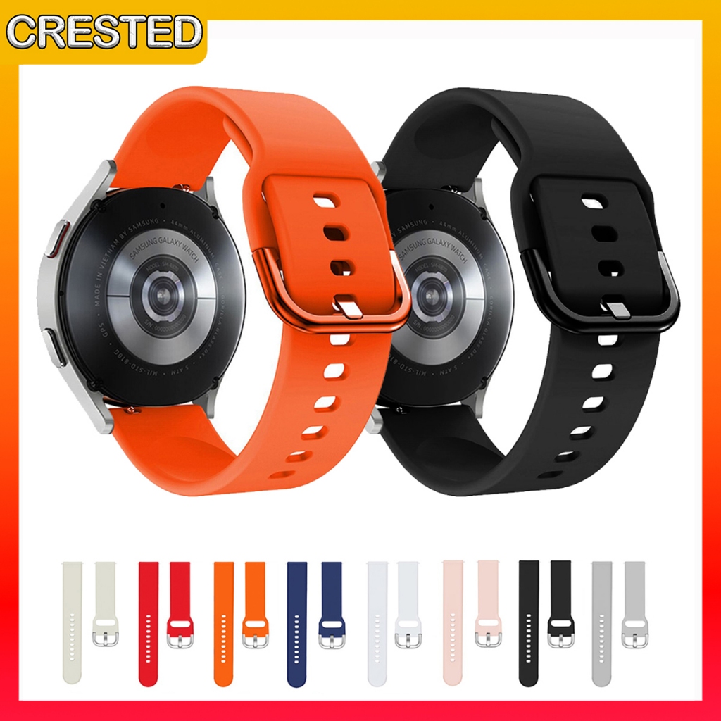 Pulseira 20mm Silicone para Samsung Galaxy Watch Active 2 40mm/44mm Banda de relógio para Samsung Gear Sport S2 Classic