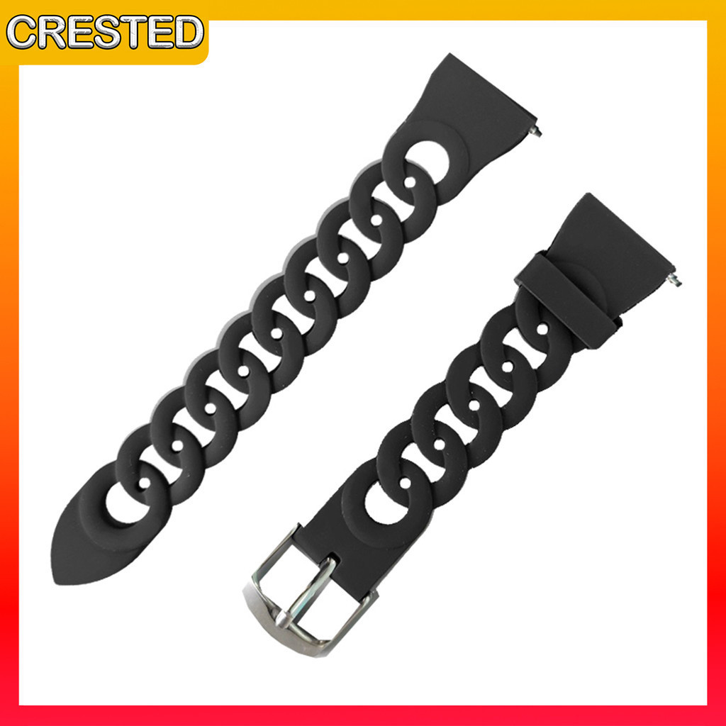 Pulseira 20mm 22mm Para Smartwatch Watch 6 5 4 Clássico Pro Active 2 Gear S3 Amazfit bip GTS GTR Xiaomi Haylou Silicone