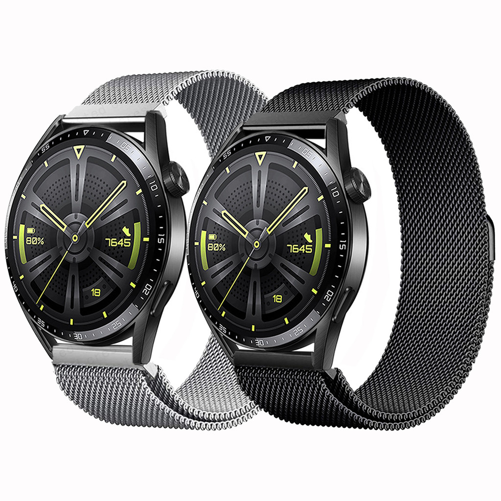 Pulseira 20mm 22mm para Huawei Watch GT 2 3 4 5 Pro Galaxy Watch 3 4 5 6 7 Active 2 Gear S2 S3 de Milanesa