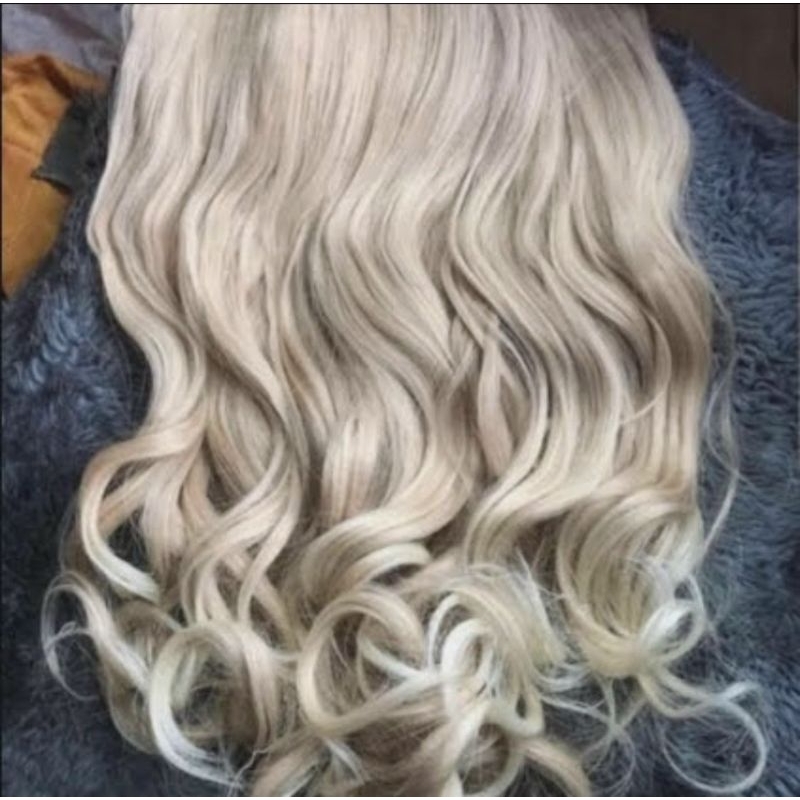 cabelo bio humano russo misto platinado LINHA AA com tic tac o tiara de silicone (escolher no chat)