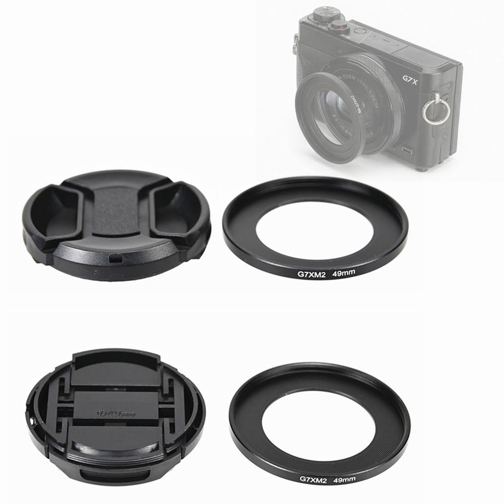 Tampa Da Lente Do Anel Adaptador De Filtro De 49 Mm Para Canon G7 X Mark III II G5 G5X