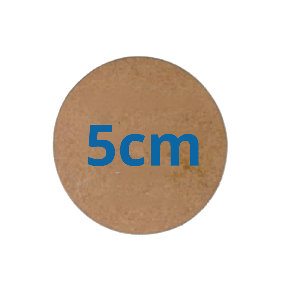 Bolacha MDF Crú Círcular redonda de 5cm decoração Artesanato placa suporte base