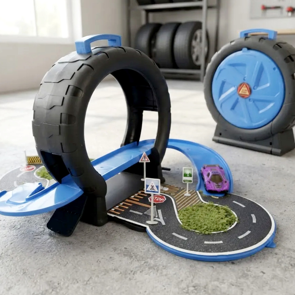 Pista Maleta Super Lançador Com 02 Carrinhos Looping Racing Car