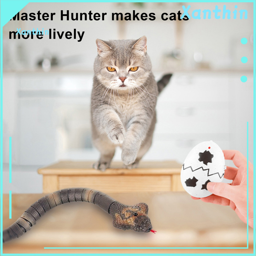 Remote Control Snake Toy Usb Charging Rechargeable Realistic with Sensor – Fun Rc Prank Cat for Kids and Pets for Sout