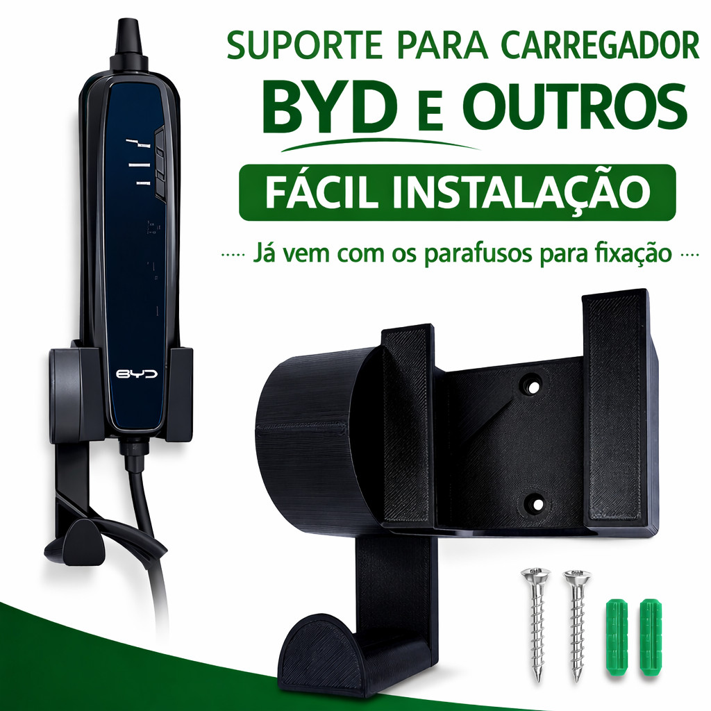 Suporte Para Carregador Carro Elétrico BYD Dolphin  Yuan Pro BYD Yuan Pro BYD Seal suporte EV parede