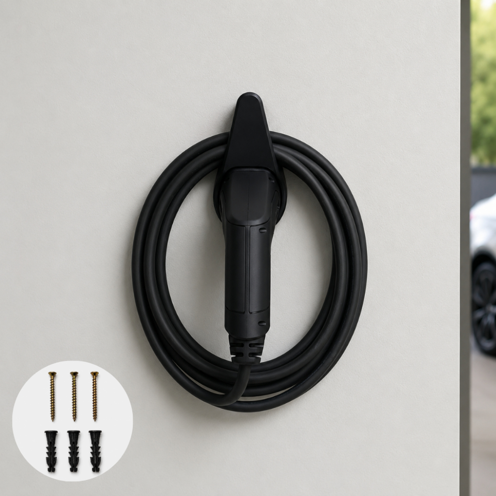 Suporte Carregador Carro Elétrico Tipo 2 Byd Gwm Volvo Bmw Compativel Universal Parede