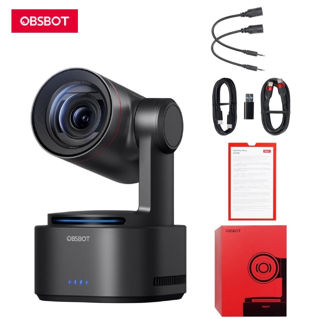 OBSBOT Tail 2 Câmera PTZ 4K com IA Sensor 1/1.5