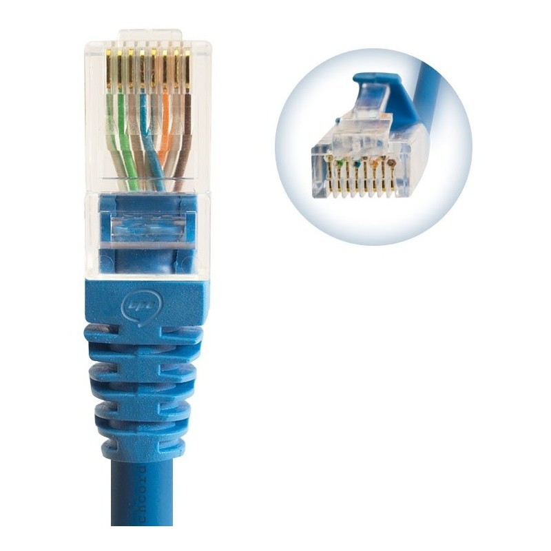 Kit 50 Un. Cabo Rede Patch Cord Cat6 Rj45 Azul - 80 Cm