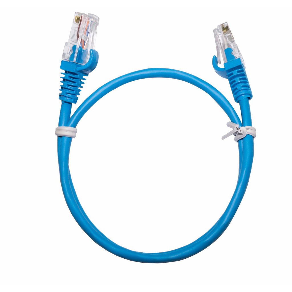 Patch Cord Cat5e 100% Cobre 90 Centímetros Azul