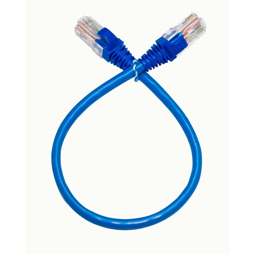 Kit 10 Unidades Patch Cord Furukawa Cat6 70 Cm Azul Rede