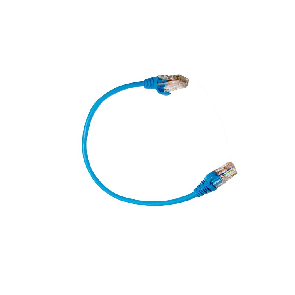 Cabo Patch Cord Cat5e 100% Cobre 30 Centímetros Azul
