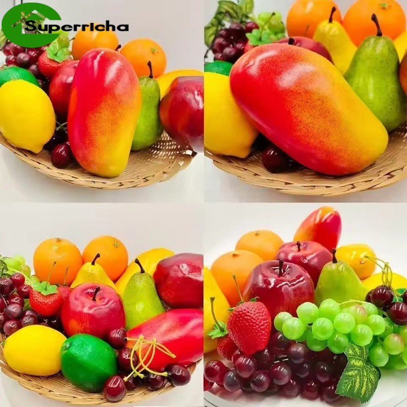 Frutas Artificiais De Qualidade Comercial | Decoração De Showroom De Hotel/Móveis , Material PU Durável Com Detalhes Rea