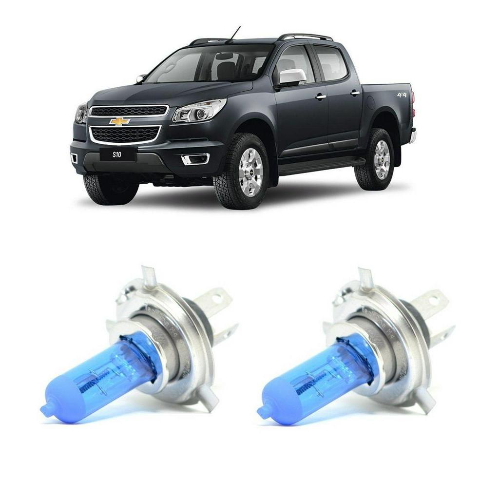 Par Lampada Super Branca Farol Baixo S10 2013 2014 2015 2016 8500k H7 12v 55w