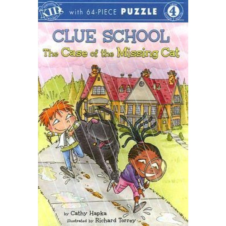 Clue School The Case of Missing Cat Level 4 With 64 Piece Puzzle by Cathy Hapka