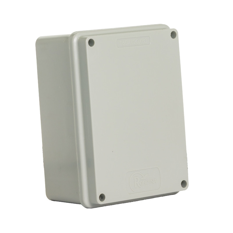 Caixa 160x120x80mm Cinza Tampa Opaca Eco Ip68 Rohdina