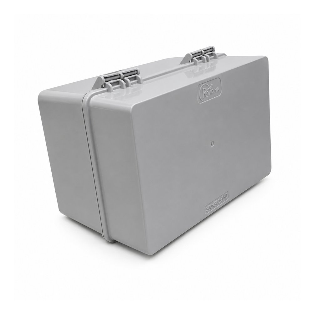 Quadro de Comando Rohdbox Completa 300x200x200 Cinza Opaca IP68 IK10 Rohdina