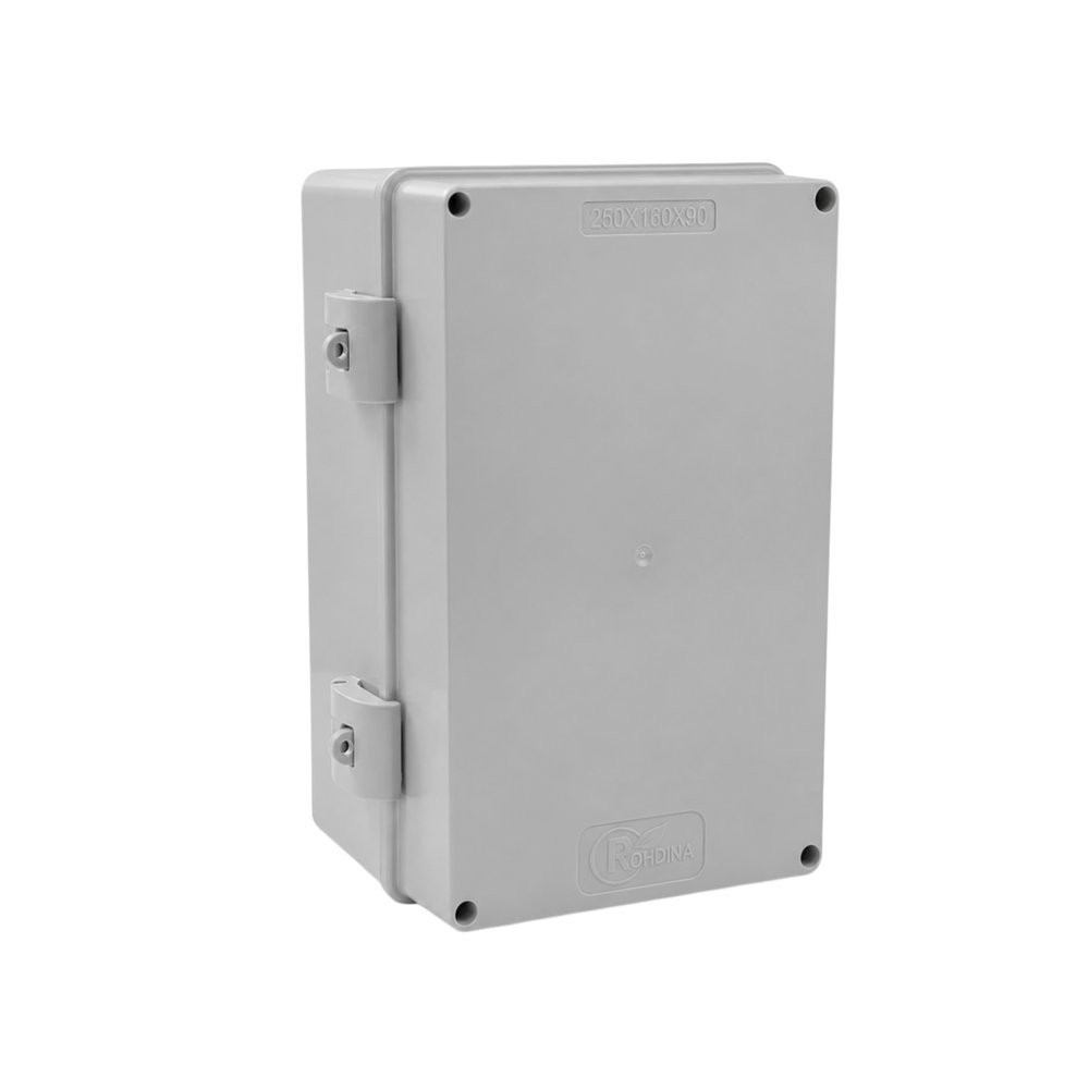Quadro de Comando Rohdbox Completa 250x160x90 Cinza Opaca IP68 Rohdina