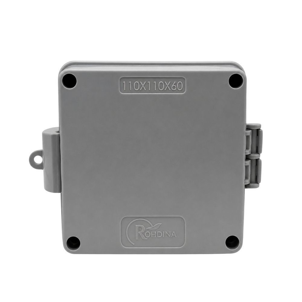 Quadro de Comando Rohdbox Completa 110x110x60 Cinza Opaca IP68 Rohdina