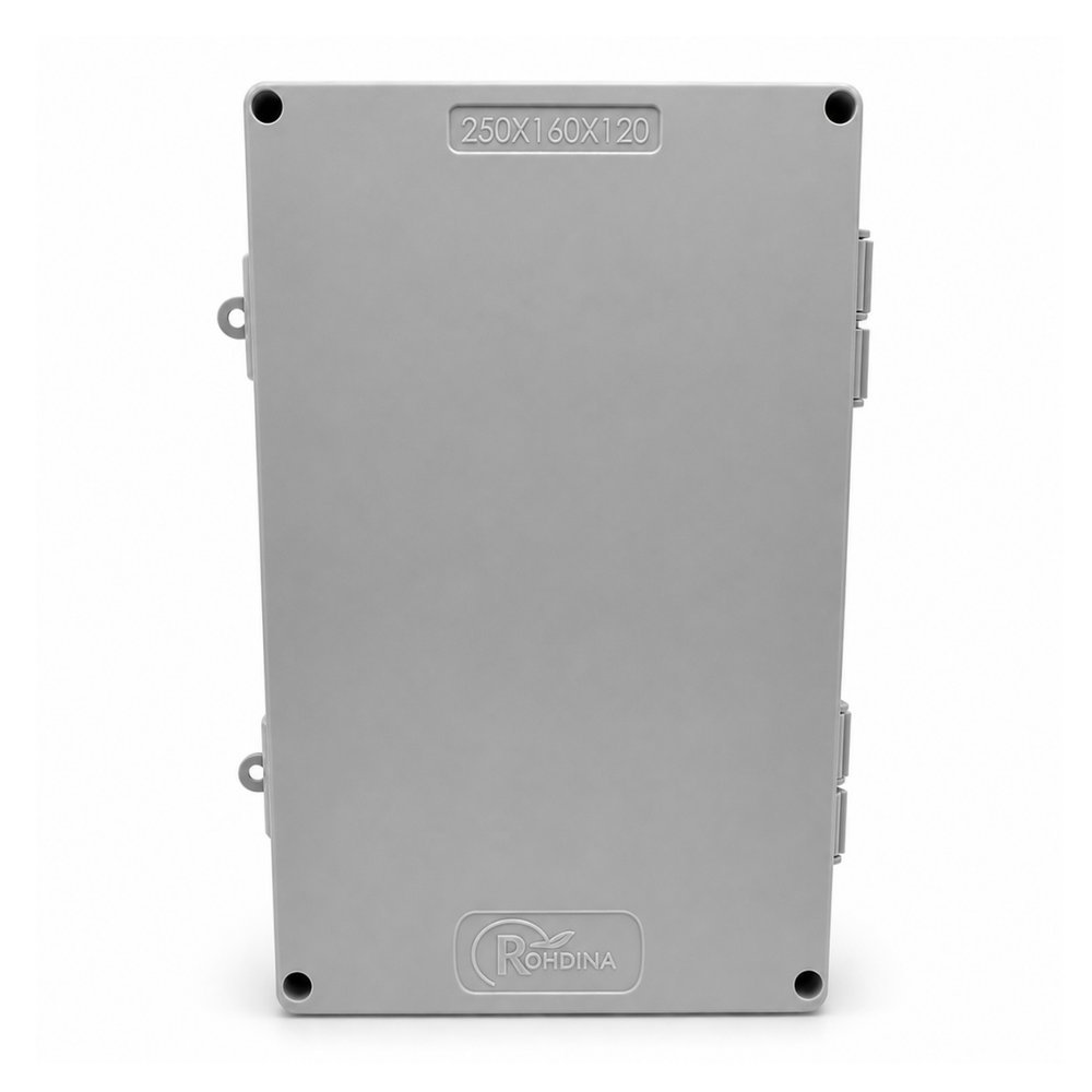 Quadro de Comando Rohdbox Completa 250x160x120 Cinza Opaca IP68 Rohdina