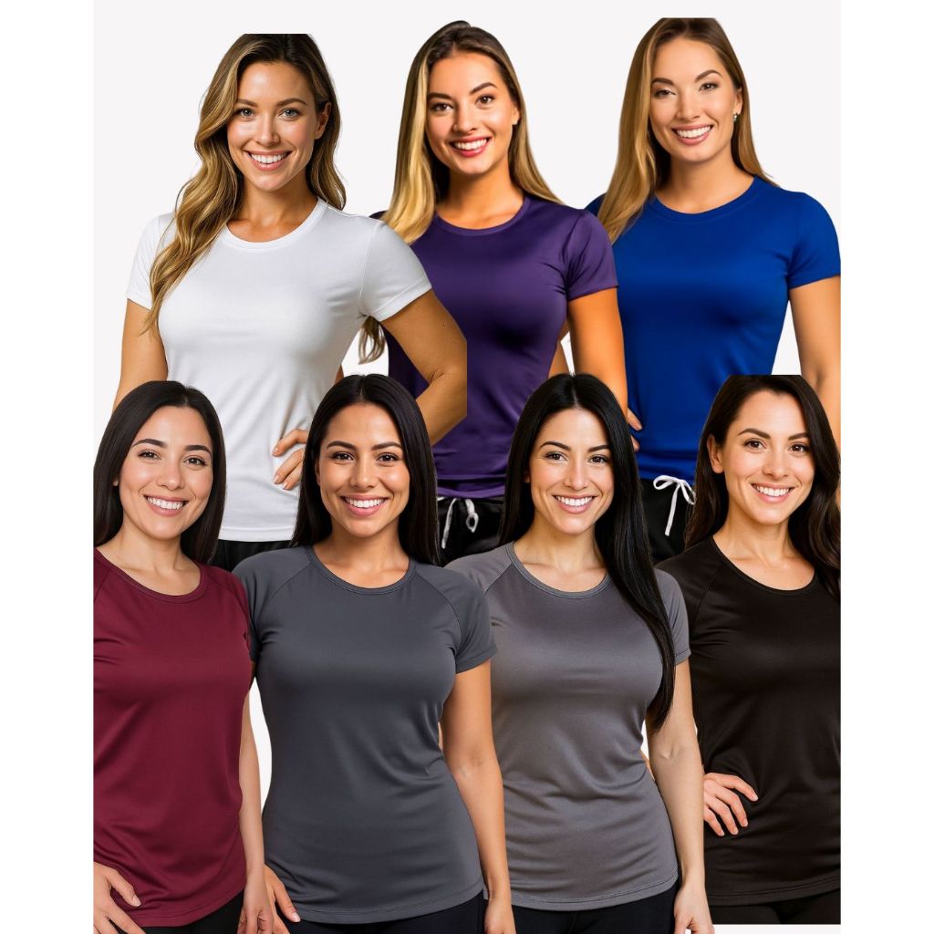 Kit 68 Camisetas Baby Look Feminina Dry Fit Moda Esportiva Fitness Academia Treino Crossfit