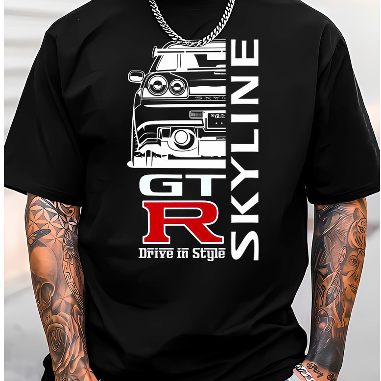 Camiseta Masculina GTR Skyline Carro T-shirt Camisa Style  Premium Exclusiva 100% Algodão