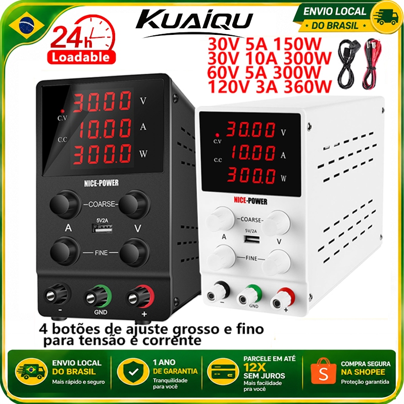 NICE-Power SPS3010 30V 10A 300W Fonte de Alimentação de Bancada Comutação Ajustável Regulada Com Display LED de 4 Dígito
