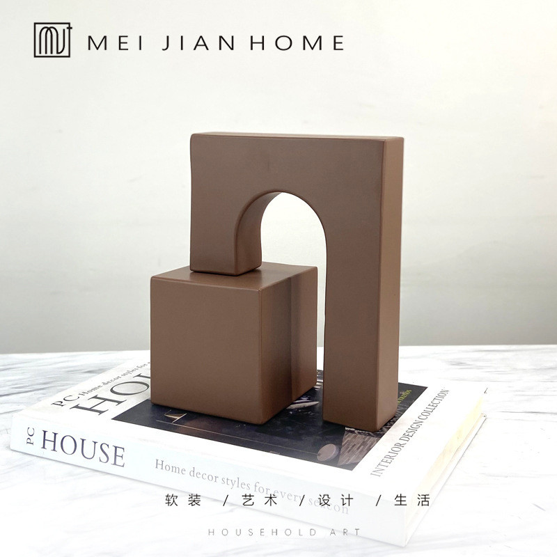 Modern iron art decorations for tabletop display, arches for model homes, art decorations for sales offices, geometric c