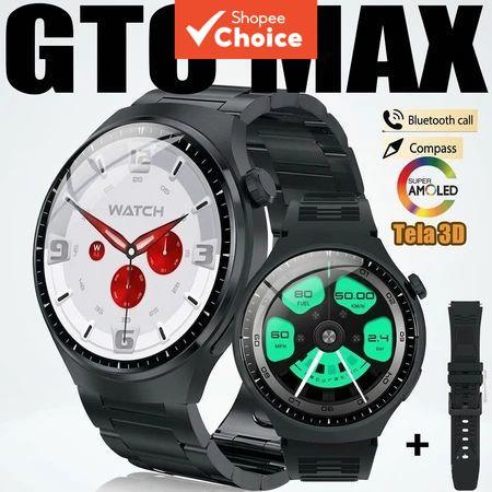 TechLife Smart Watch Gt6 Max Multi Sport Monitor De Saúde Com Tela Hd Amoled Para Homens