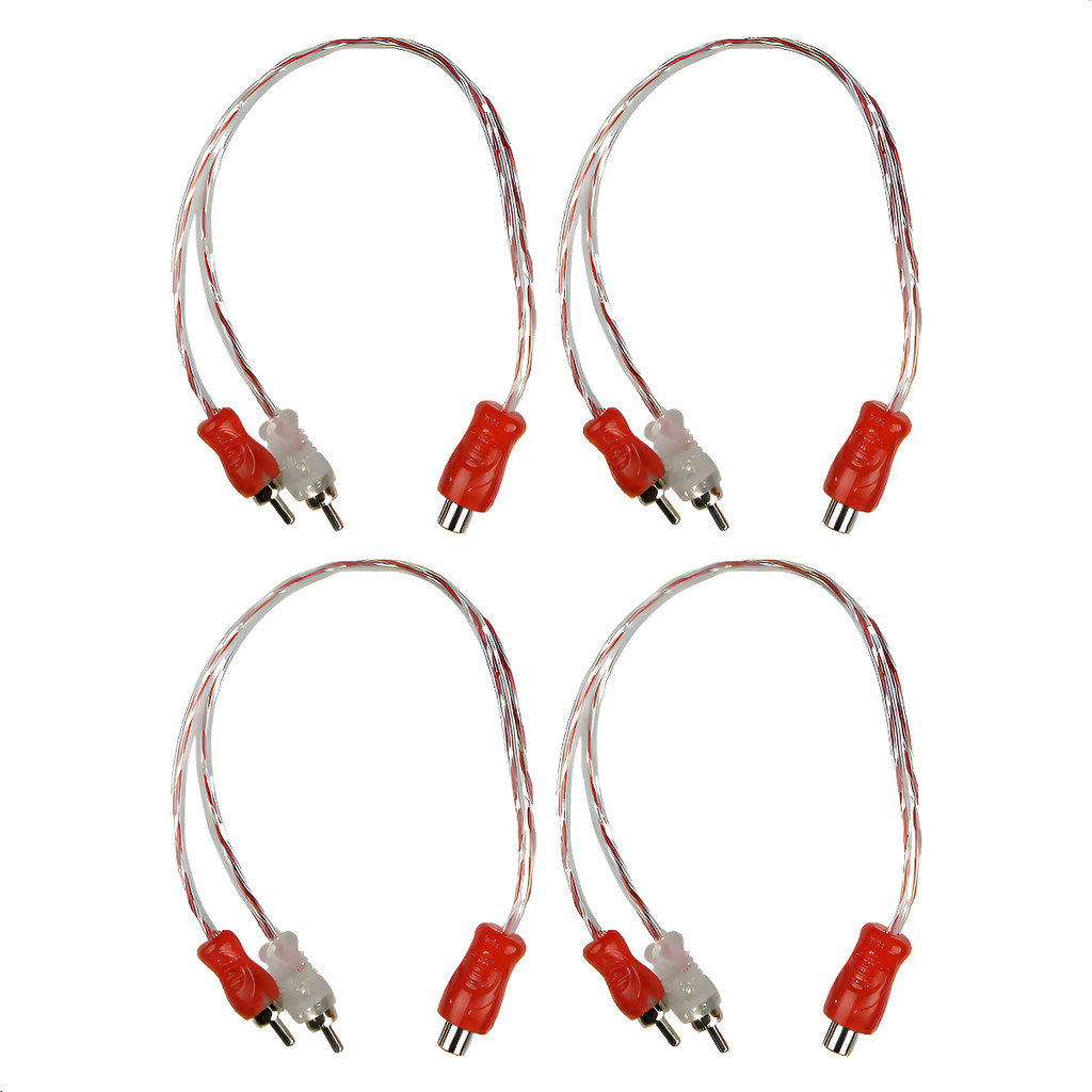 Kit 4 Cabos Rca Y 2m 1f Conexão Profissional
