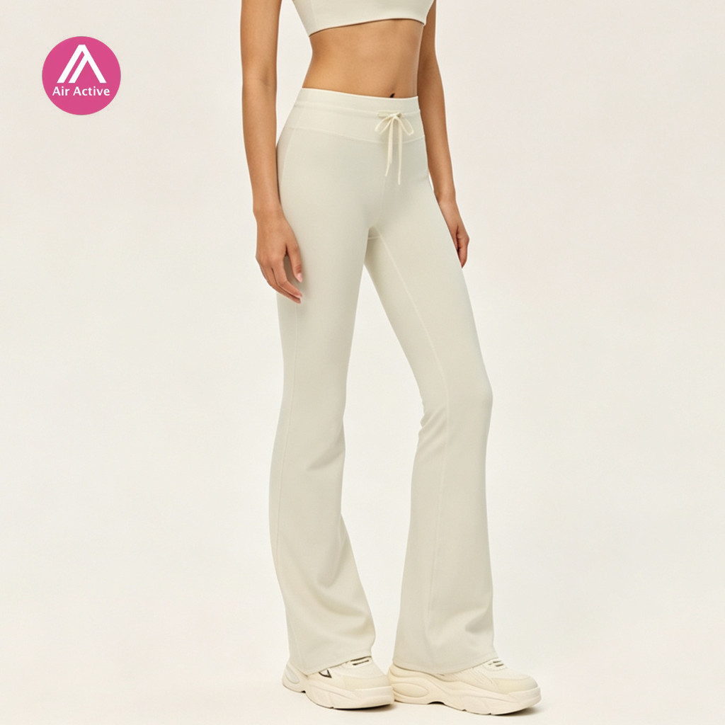 AirActive Ajustável Cintura Alta Flare Leggings Calças Esportivas Bootcut Yoga Pilates Academia