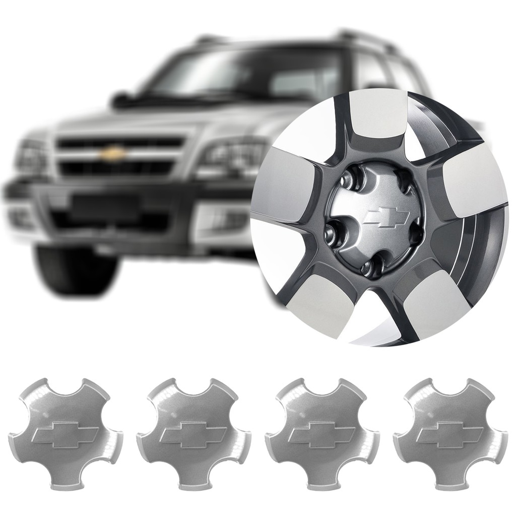 Jogo Calota Centro Roda S10 Tornado Blazer Executive 98 a 03 2004 2005 2006 2007 2008 2009 2010 2011